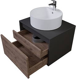 Grossman Мебель для ванной Смарт 60 подвесная веллингтон/графит – фотография-6
